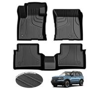 AOMSAZTO Car Floor Mats for Ford Bronco Sport 2021 2022 2023, Heavy Duty TPE All Weather Car Floor Mats, 1st & 2nd Row Full Set Rubber Floor Liners, Anti Skid Car Mats, Black