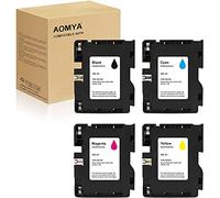 Aomya 4 Pack GC41 Sublimation Ink Cartridge Heat Transfer Compatible for Ricoh GC41 for Ricoh IPSiO SG3100 SG2100 SG2100L SG2010L Aficio SG3110DNW SG2100N SG3100SNW SG2100 SG3110DN SG2010