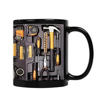 AOMYK Toolbox Coffee Mug, Funny Mechanic Tool Mugs,11oz Ceramic Tool Box Tea Cup for Mechanics, The Ultimate Mechanic's Box Mug, Creative Cool Toolboxes Set Cups for Husband Dad Friends, Gift (1 PCS)