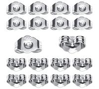 AONAT 20PCS/10 Pairs Butterfly Earrings Back, 925 Sterling Silver Replacement Secure Ear Locking for Stud Earrings, Jewelry Making Sensitive Ears