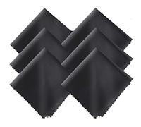 AONAT 6 Pack Microfiber Cleaning Cloth,Glasses Cleaning Cloth Reusable Microfibre Cleaning Cloths for Eyeglasses, Spectacles, Sunglasses, Camera Lenses, iPad, Tablets, Silverware-BLACK