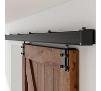 AONAYIOA 96"/8FT Box Rail Hardware Heavy Duty Sliding Barn Door Track, Aluminium Alloy Wall Mount Kit for Single Door, Smoothly and Quietly Easy to Install (No Door)