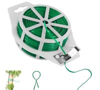 AONAYO 100 m Binding Wire, Plant Wire, Flower Wire, Binding Wire, Green Garden Wire, Plant Wire, Flower Wire, Green, Built-in Cutter for Gardening, Climbing Plants, Vines, Shrubs and Flowers