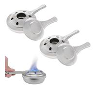 AONAYO Pack of 2 Fondue Burners, Alcohol Fuel Paste Fondue, Mini Equipment Fuel Paste, Stainless Steel Fuel Paste for Warming Containers, Suitable for Outdoor Camping, Picnics, Cooking, Grilling, Size