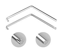 AONAYO Pack of 2 Window Adjustment Tool, Curved 4 mm Hexagonal and Torx Tx15, Silver Adjustment Key Window, for Window Settings, Door and Window Mounts, Door Repairs