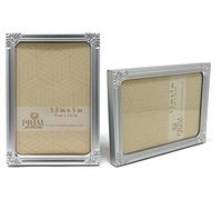 AoneFun 3.5x5 Picture Frame Set - 2 Pack, Silver, Black, Gold - Classic Style - Aluminium Frame with Glass Front & Velvet Backing - Fold-out Stand - Graduation Occasion