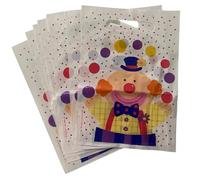 AoneFun Carnival Party Supplies - Pack of 8 Carnival Goodie Bags for Circus Party Favors Clown Trick or Treat Bag Circus Theme Birthday Decorations