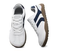 AONEGOLD Barefoot Shoes Barefoot Shoes Wide Casual Lace Up Retro Zero Drop Lightweight Running Trainers Non-Slip Walking Shoes (White,9.5UK)