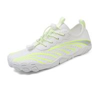 AONEGOLD Water Shoes Mens Womens Lightweight Hike Barefoot Shoes Outdoor Non-Slip Aqua Sneakers Quick Dry Breathable Comfortable Footwear for Fitness Beach Surfing (Green,3.5 UK)