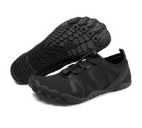 AONEGOLD Water Shoes Mens Womens Lightweight Hike Barefoot Shoes Outdoor Non-Slip Aqua Sneakers Quick Dry Breathable Comfortable Footwear for Fitness Beach Surfing (Black,9.5 UK)