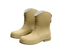 AONEGOLD Wellies Boots Women Waterproof Chelsea Rain Boots Non-Slip Garden Boots Warmth Comforts Ankle Wellies Outdoor (Khaki,3.5UK)