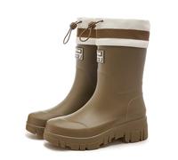 AONEGOLD Womens Rain Boots Ladies Short Chelsea Booties Non Slip Waterproof Rubber Rain Shoes Fashion Lightweight Wellington Boots Outdoors Garden Walking Hiking (S600 Green,4 UK)