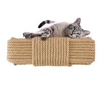 Aoneky 131ft Cat Scratching Sisal Rope - 6mm Thick Natrural Jute Rope for Cat Post Pole Tower Tree DIY Gardening Bundling Wrapping