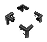 Aoneky 2 Inch Slant Roof Corner Canopy Fitting Kit, Heavy Duty Metal Frame Connector for DIY Canopy Carport Shed Gazebo Greenhouse, 4 6 8 10 Leg Options (4 Leg Kits)