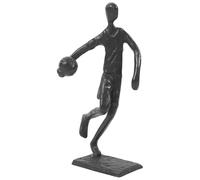 Aoneky Cast Iron Basketball Player Statue - 7'' H Dribble Man Sculpture - Black Modern Ornament for Home Shelf Coffe Table Decor