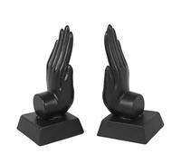 Aoneky Hands Bookends, Heacy Duty Cast Iron Decorative Book Stopper Shelf | Metal Book Stands Sculpture For Book Lovers Reader Desktop Home
