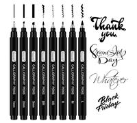 AONELAS Brusarth Calligraphy Pens,8 Size Calligraphy Pens for Writing,Brush Pens Calligraphy Set for Beginners, Hand Lettering Pens