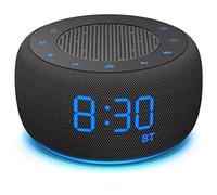 AONELAS BUFFBEE Bluetooth Speaker Alarm Clock with FM Radio - High Fidelity Sound, Full Range Dimmer, Plugged in Alarm Clock Radio for Bedroom