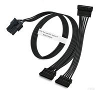 AONELAS COMeap 6 Pin to 3X 15 Pin SATA Hard Drive Power Adapter Cable for Some Specific Types of EVGA Modular PSUs 20-in(50cm)