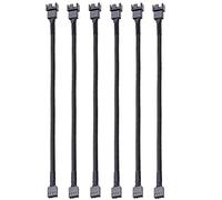 AONELAS Gebildet 6pcs 4 Pin 26cm PWM Fan Extension Power Cable Connector Case Male to Female for Computer
