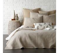 AONELAS Levtex Cross Stitch Taupe Full/Queen Quilt Set