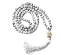 AONELAS LIUANAN 108 Mala Beads 8mm Natural Bracelet Healing Gemstone Yoga Meditation Hand Knotted Mala Prayer Bead Necklace