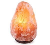 AONELAS Needs&Gifts Himalayan Salt Lamp with Natural Himalayan Crystal Rock, Hand Crafted Wooden Base from Foothills of The Himalayas, Home Decor, Night Light & Gifts