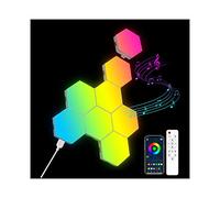 AONELAS OJQ 8 Pack Hexagon Wall Light LED Panel - Smart APP RGB Hexagonal Modular Gaming Light Music with Sync Honeycomb Shape Panels Hexagon Lights for Bedroom Children Room (Multi)
