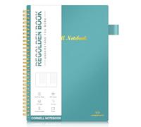 AONELAS Regolden-Book Cornell Note Notebook, Study Note Taking System, Classic and Simple Design, Ldeal for Easy Learning and Record Keeping (Teal)
