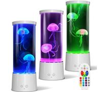 AONESY Jellyfish Lamp Jelly Fish Light Lamp Colour Changing Jellyfish Lava Lamp Mini Jellyfish Aquarium Lamp Mood Lamp Gift Gift for Kids Men Women Home Deco for Room Mood Light for Relax, White