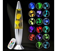 AONESY Liquid Motion Lamp with Remote Control, 17 Colour Changing Lamps for Kids & Adult, Soothing Motion Lamp for Relaxation, Mood Lamp Stress Relief, Retro Lamps Home Bedroom Office-13.5" White