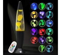 AONESY Liquid Motion Lamp with Remote Control, 17 Colour Changing Lamps for Kids & Adult, Soothing Motion Lamp for Relaxation, Mood Lamp Stress Relief, Retro Lamps Home Bedroom Office-13.5" Black