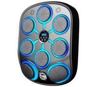 AONESY Music Boxing Machine for Adult, 6+2 Targets Bluetooth Smart Boxing Traineing Machine 10 Modes & 9 Speeds, Music Punching Machine Wall Mounted with LED Lights & Gloves for Home Gym