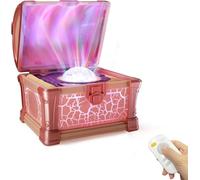 AONESY Treasure Box Northern Lights Projector, Galaxy Projector Night Light Treasure Nightlight with 8 Colors, White Noises, Timer & Remote Control for Gifts Kids Girls Boys Bedroom-Pink