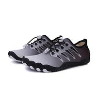 AONETIGER Water Shoes Men Women Quick Dry Aqua Non-Slip Swim Snorkeling Surf Beach Shoes Lightweight Breathable Yoga Barefoot Shoes (Black Grey, 4 UK)