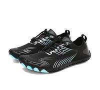 AONETIGER Water Shoes Mens Women Quick Dry Aqua Shoes Non-Slip Swim Snorkeling Surf Beach Shoes Lightweight Breathable Yoga Barefoot Shoes(Black Green,9.5UK)