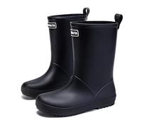 AONETIGER Wellington Boots Women Waterproof Wellies Boots Ladies Rain Boots Comfortable Chelsea Boot Fashion Ankle Booties (Black,4UK)