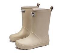AONETIGER Wellington Boots Women Waterproof Wellies Boots Ladies Rain Boots Comfortable Chelsea Boot Fashion Ankle Booties (Beige,9.5UK)