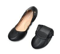 AONETIGER Womens Ballet Shoes Slip on Casual Round Toe Ballerina Shoes Comfortable Breathable Gymnastic Dance Shoes(CWA003 Black,5UK)