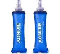 AONIJIE 2 Pack Soft Water Bottle, TPU Collapsible Flask Foldable Bottles for Hydration Pack, BPA-Free, for Running Hiking Cycling Climbing (2 Pcs - 250ml)
