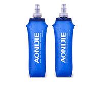AONIJIE 2 Pieces Foldable TPU Outdoor Sports Water Hydration Bottle Soft Bottle for Running Camping Hiking Cycling (500ml-2pcs)
