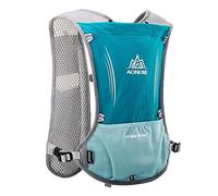 AONIJIE 5L Outdoor Sport Multifunctional Camping Backpack Cycling Running Climbing Hiking Hydration Vest Pack (Light blue-only Vest, OneSize)