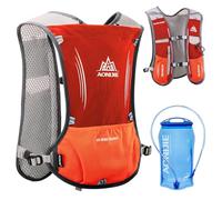 AONIJIE Hydration Running Vest, 5L Capacity with 1.5L Water Bladder, Multi-Pocket Design, Breathable and Lightweight Backpack for Outdoor Sports - Running, Cycling, Climbing and Hiking, Orange