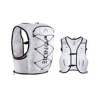 AONIJIE Lightweight Hydration Cross Country Backpack Pack 10L Rucksack Bag, Hydration Vest For Water Bladder, Hiking Running Marathon Cycling, White/Black (White, S/M)