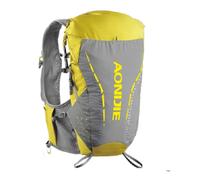 AONIJIE Running Hiking Backpack Outdoor Sport 18L Hydration Vest Backpack Unisex Cycling, Climbing with 2pcs Water Bottle,110cm Pole (Yellow, L/XL)