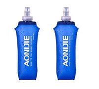 AONIJIE Running Water Bottles TPU Soft BPA-Free Leak-Proof for Hydration Pack 2pcs - Ideal for Running Hiking Cycling, (250ml)
