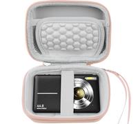 AONKE Hard Travel Case for Kodak Pixpro FZ45 / FZ53 / FZ55 / FZ43/Canon IXUS 180 190/Sony DSC-W810/W800/W830 Digital Camera (Pink)