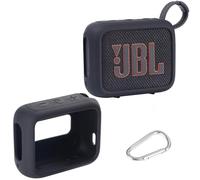 AONKE Silicone Cover for JBL Go 4 Portable Bluetooth Speaker (Black)