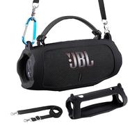 AONKE Silicone Protective Cover with Shoulder Strap, Compatible with JBL Charge 6 Portable Speaker (Black)
