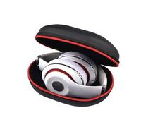 AONKE Storage Case Compatible with Beats Dr. Dre Studio Pro /Studio3 /Solo pro /Solo4 /Solo3/ Solo2 /Solo Wireless Noise Cancelling Over-Ear Headphones (red zipper)